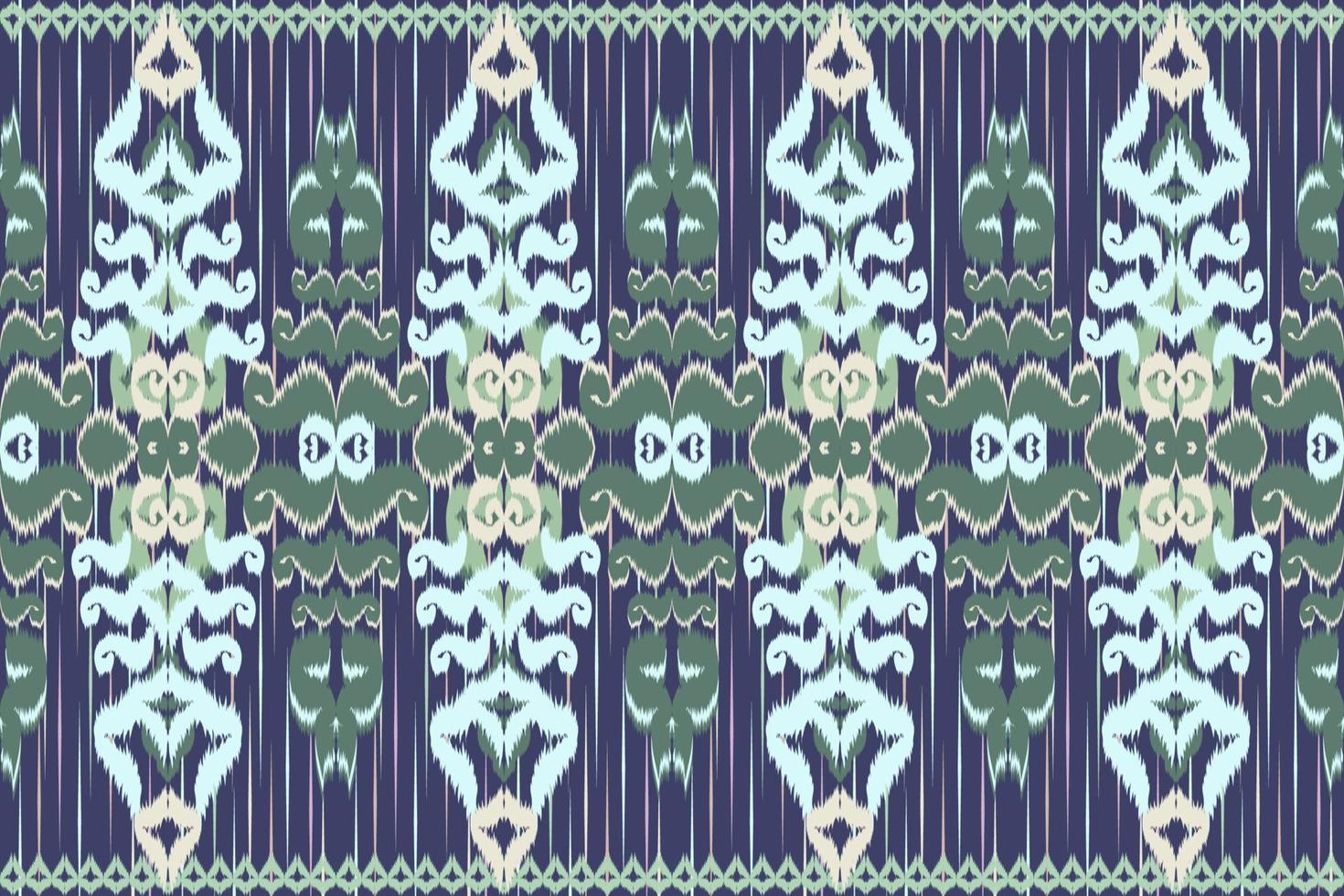 Ethnic fabric pattern Designed from geometric shapes Ethnic Asian style fabric pattern Used for home decoration, carpet work, indoor and outdoor use. vector
