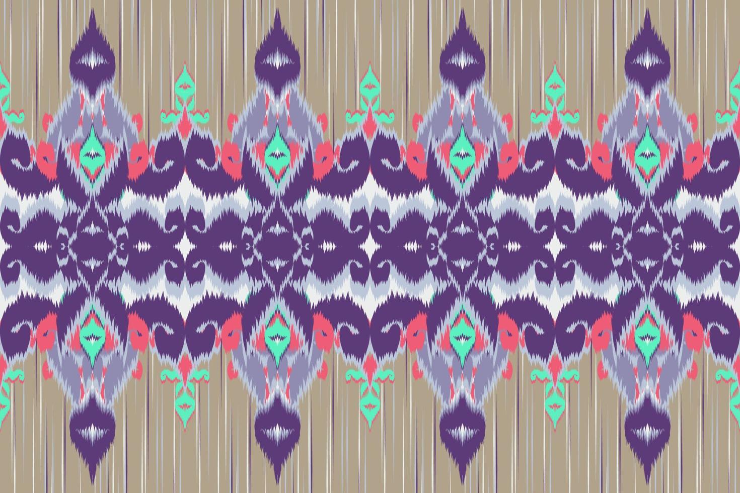 Ethnic fabric pattern Designed from geometric shapes Ethnic Asian style fabric pattern Used for home decoration, carpet work, indoor and outdoor use. vector