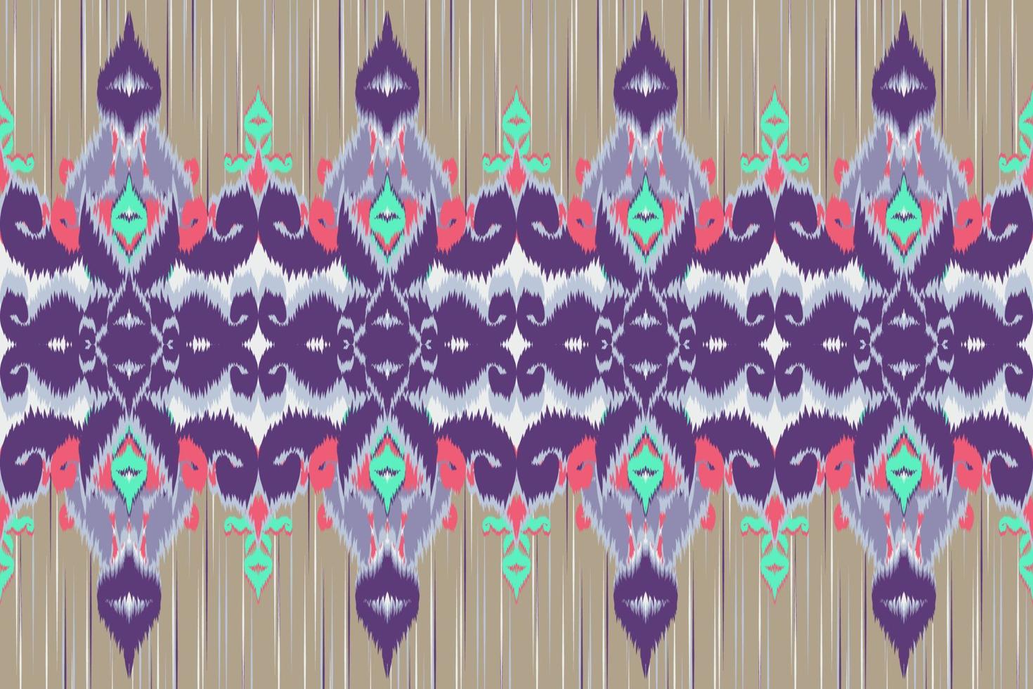 Ethnic fabric pattern Designed from geometric shapes Ethnic Asian style fabric pattern Used for home decoration, carpet work, indoor and outdoor use. vector