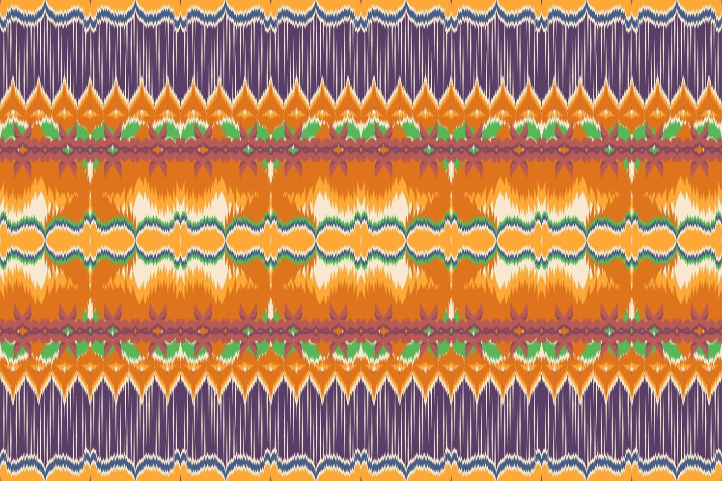 Ethnic fabric pattern Designed from geometric shapes Ethnic Asian style fabric pattern Used for home decoration, carpet work, indoor and outdoor use. vector