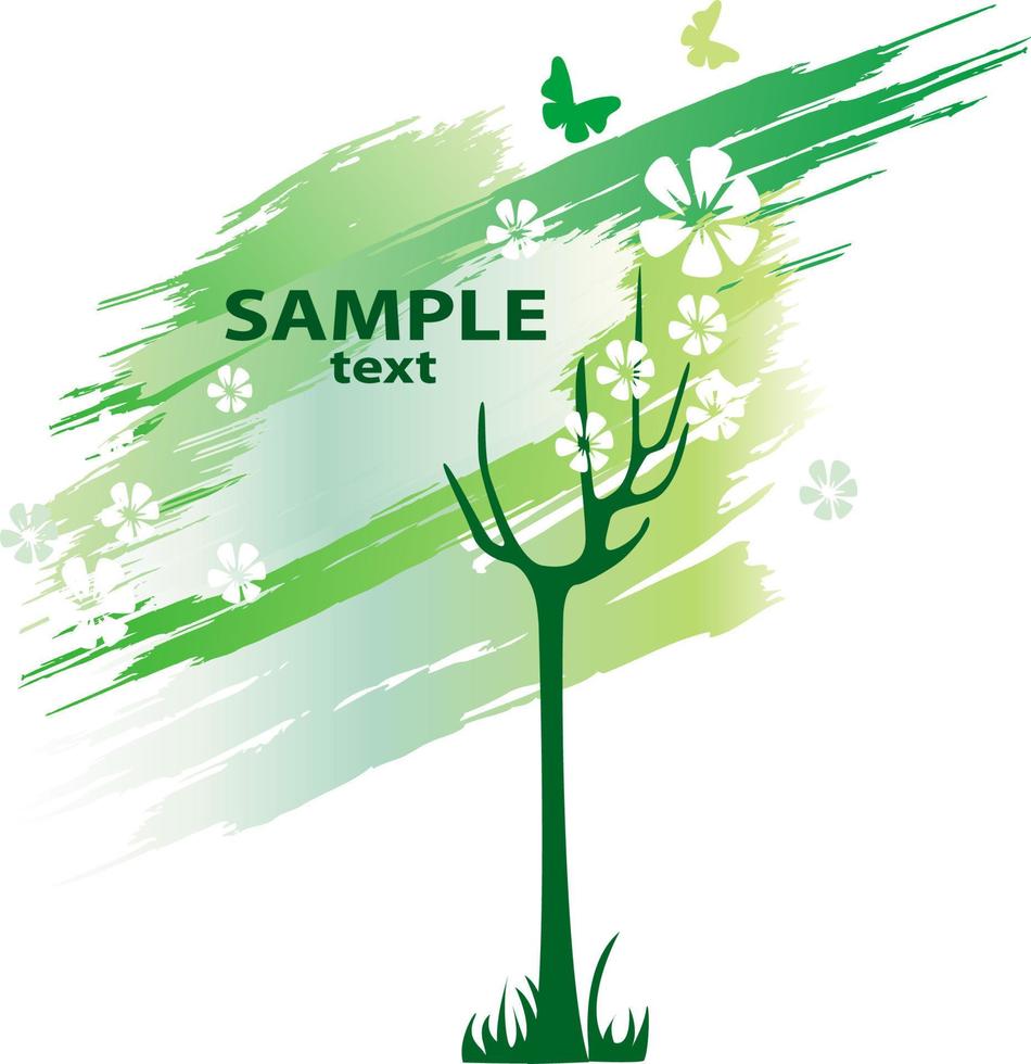 Template with Green tree vector