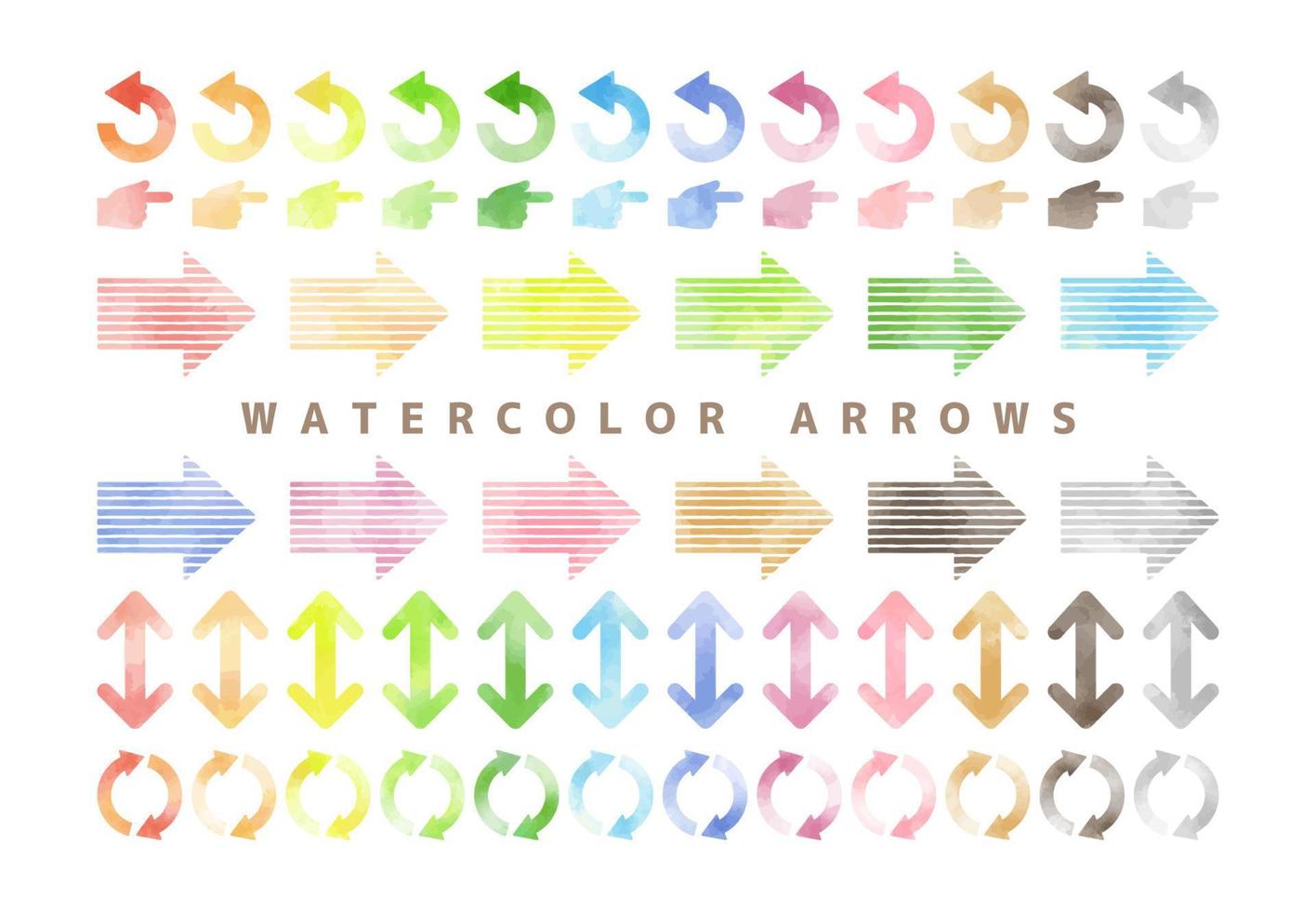 watercolor arrows set vector