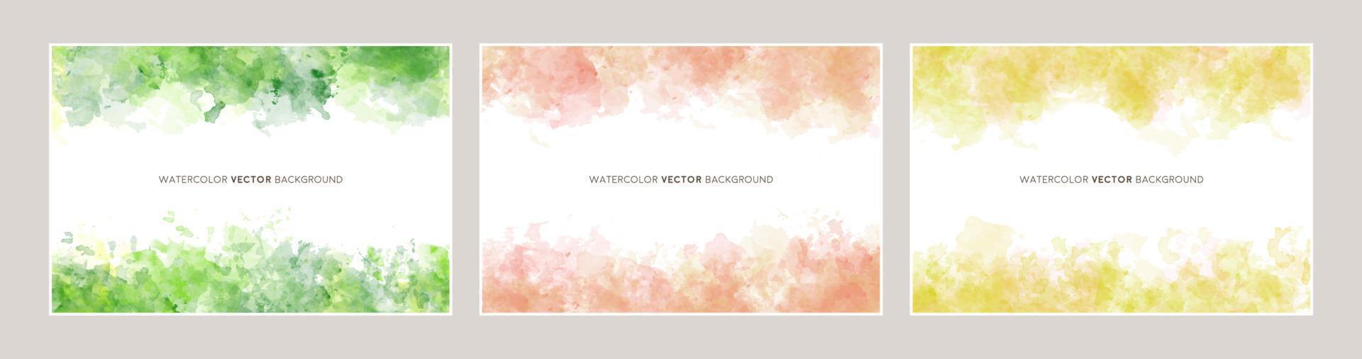 watercolor vector background set