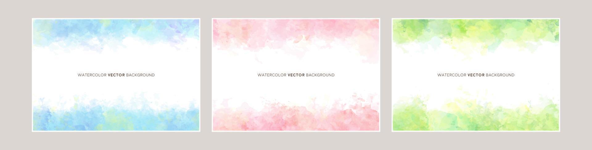 watercolor vector background set