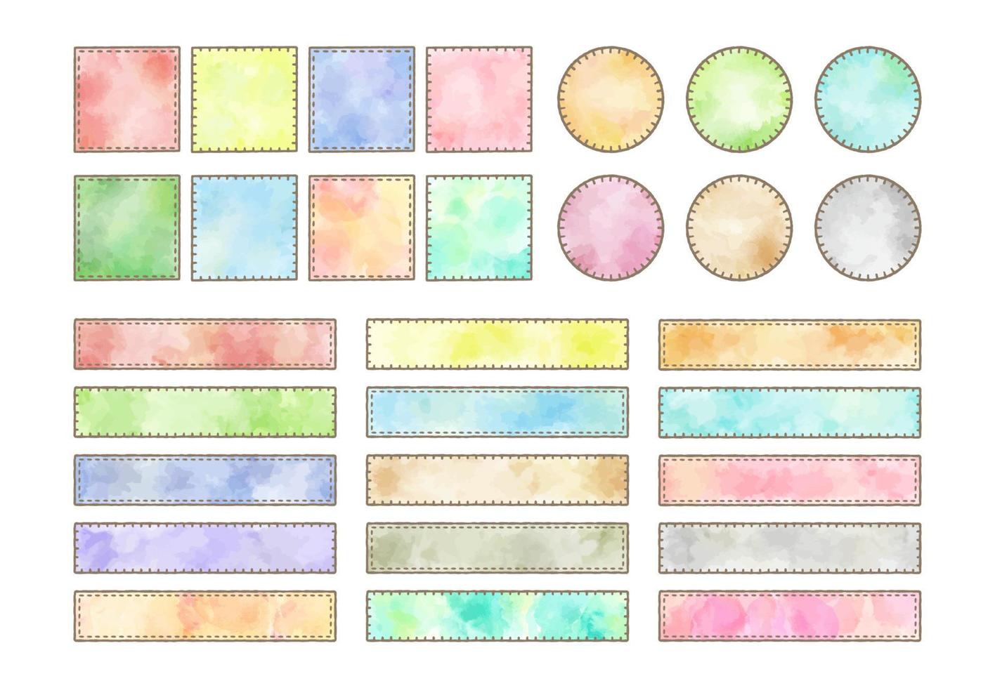 watercolor frame set vector