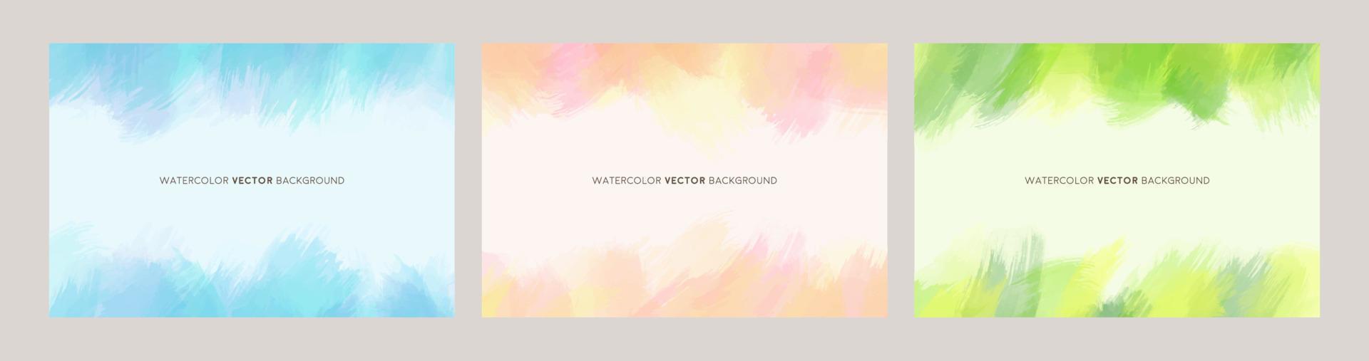 watercolor vector background set