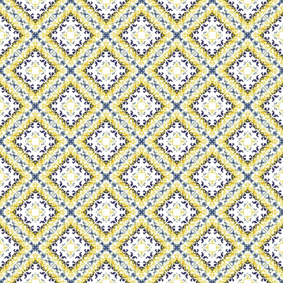 Decorative background made of small squares. The rich decoration of abstract patterns for construction of fabric or paper. vector