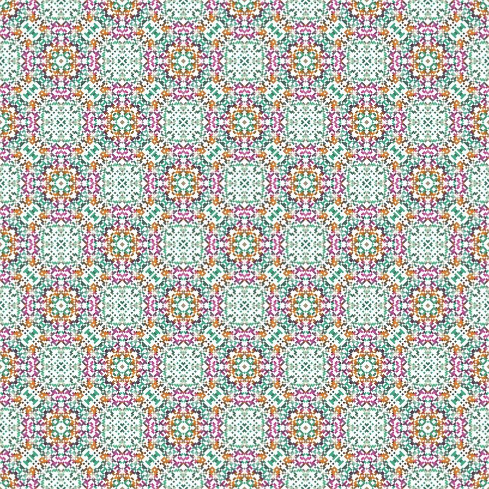 Decorative background made of small squares. The rich decoration of abstract patterns for construction of fabric or paper. vector