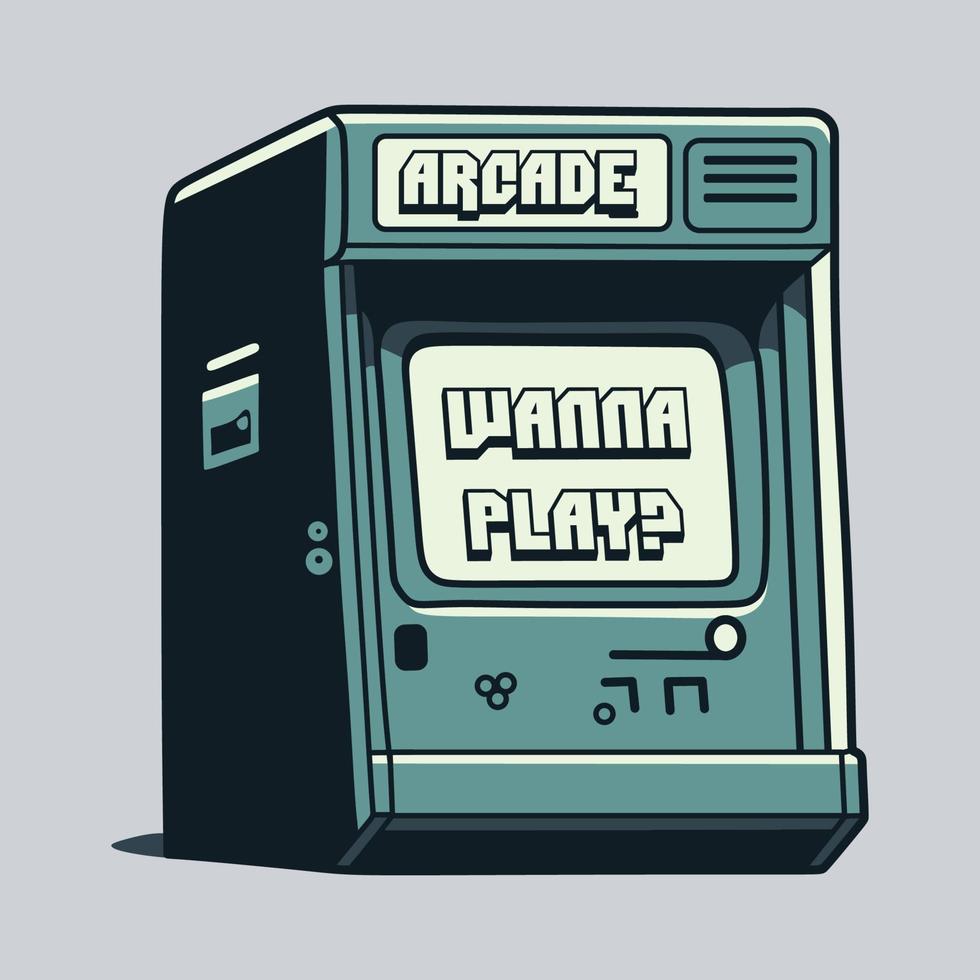 Arcade Game Machine Isolated vector