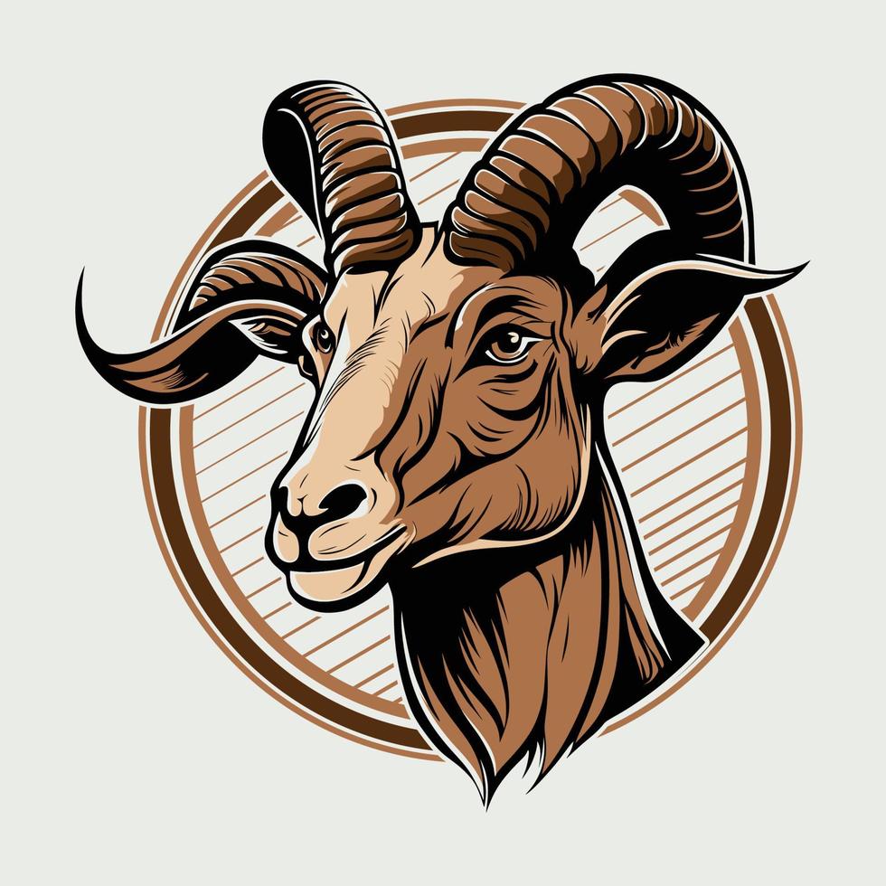 Rams Head Goat Vector