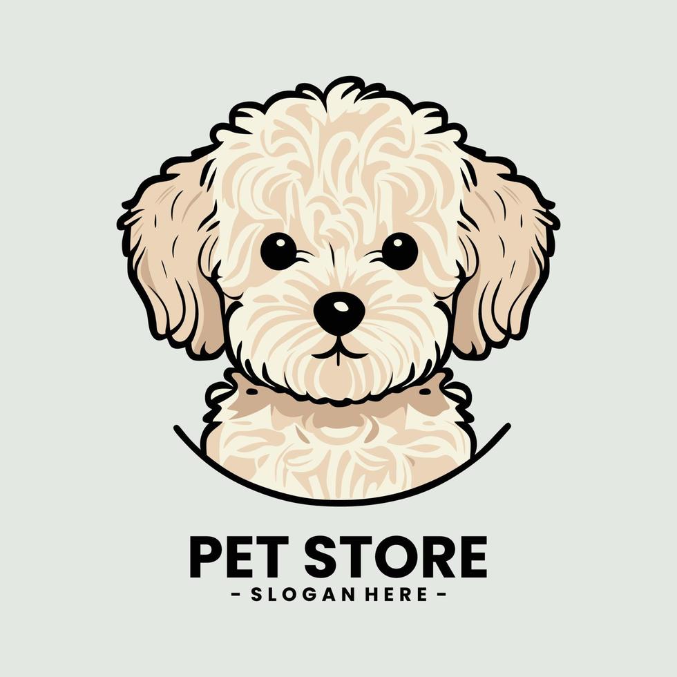 cabeza logo perro vector