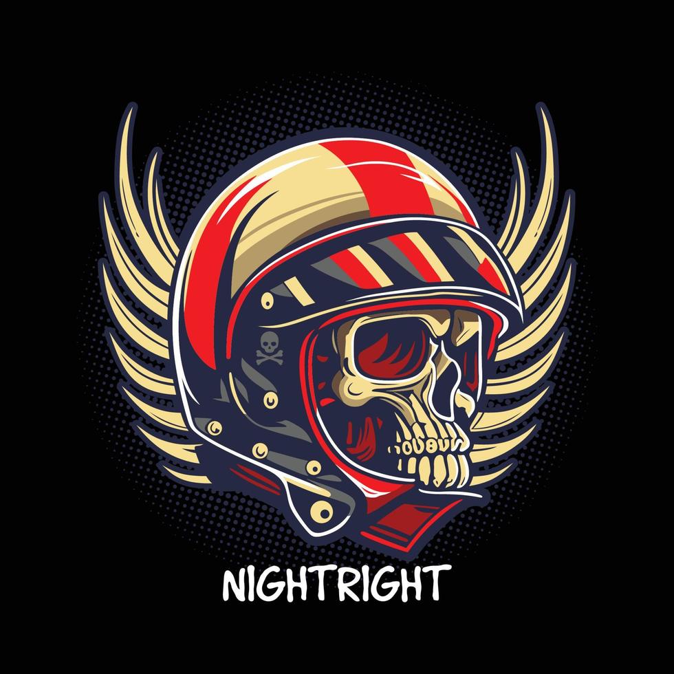Skull Helmet Mascot vector