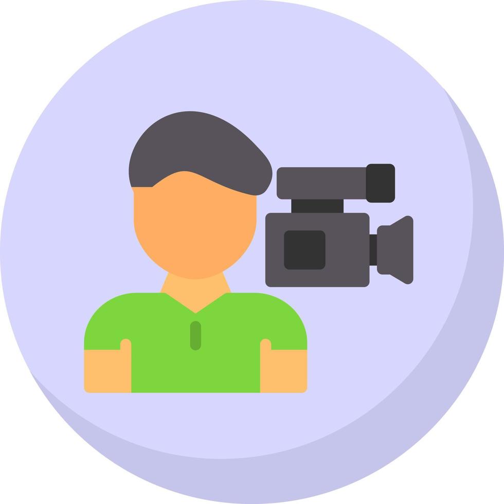 Camera Man Vector Icon Design