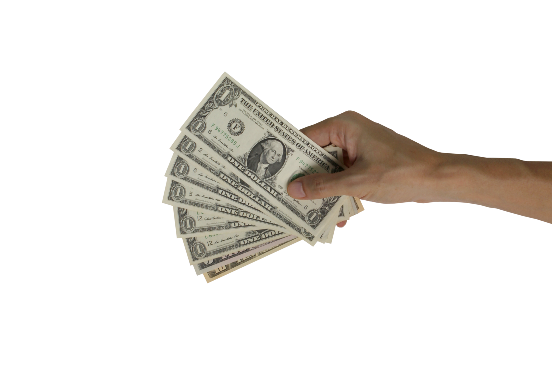 Hand Holding Money Dollars 21008073 PNG