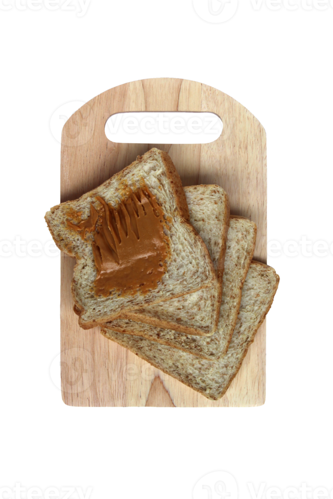 Peanut Butter bread on cutting board png