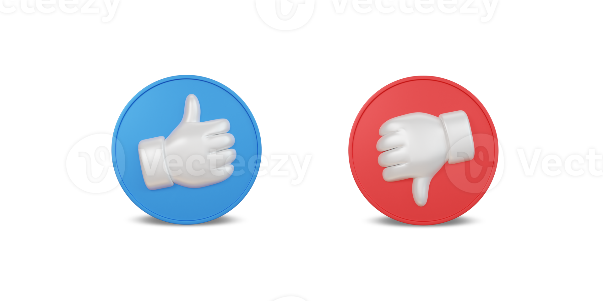 Like and dislike icons. Thumbs up and thumbs down symbol. png