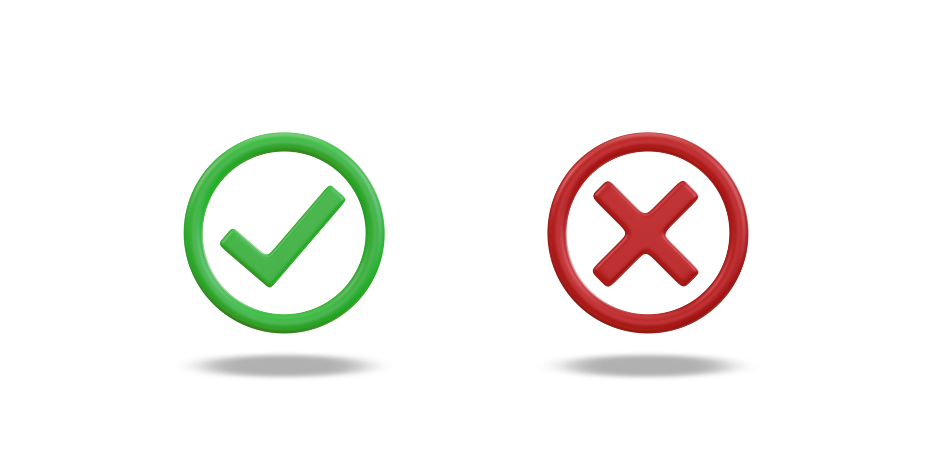 Check mark and cross mark symbols icon. Buttons with checkmark and cross.  right checkmark symbol accepted and rejected. 21008097 PNG