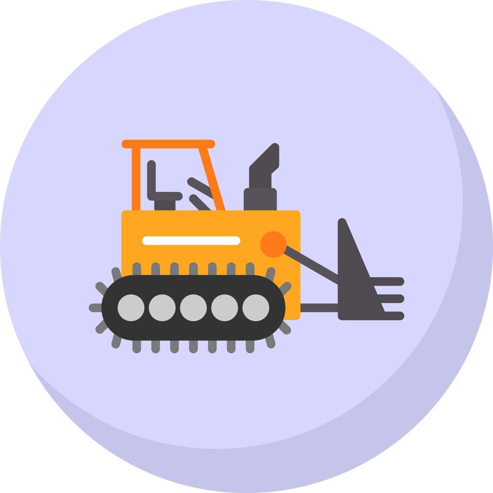 Bulldozer Vector Icon Design