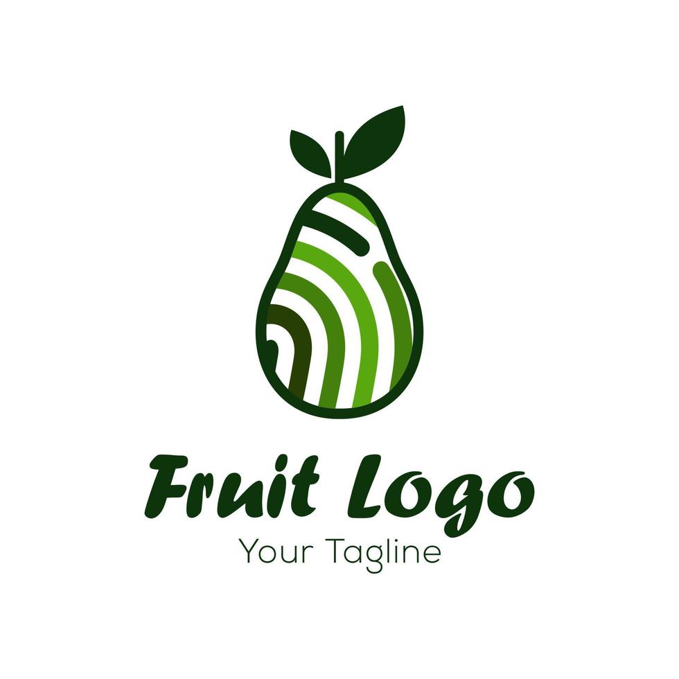 Fresco frutas logo diseño vector modelo