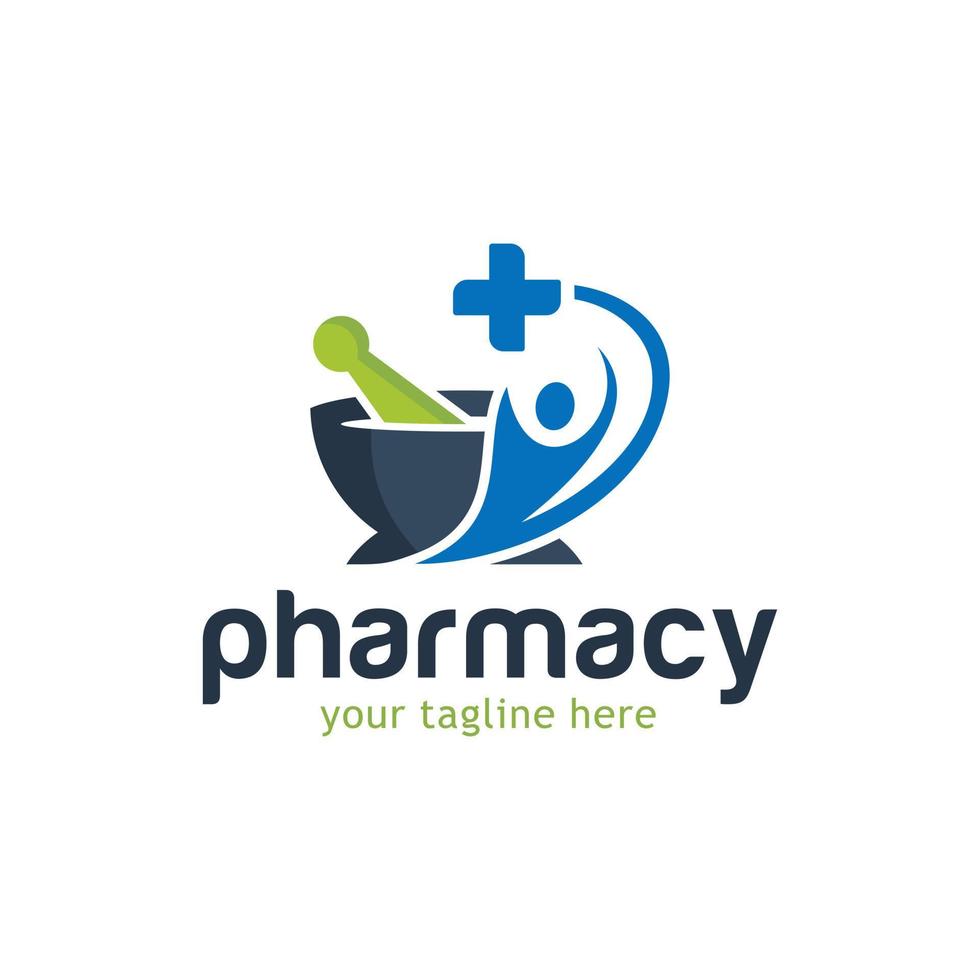 plantilla de diseño de logotipo médico y farmacéutico vector