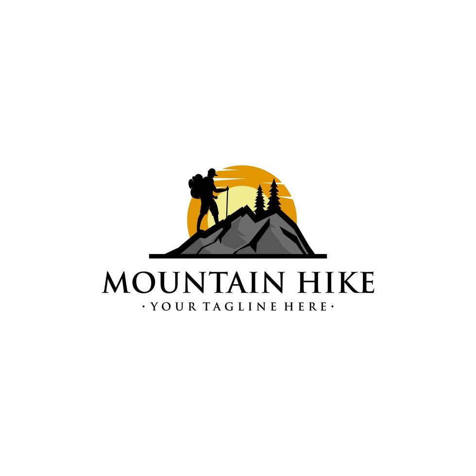 Mountain Hike Logo Vector Template