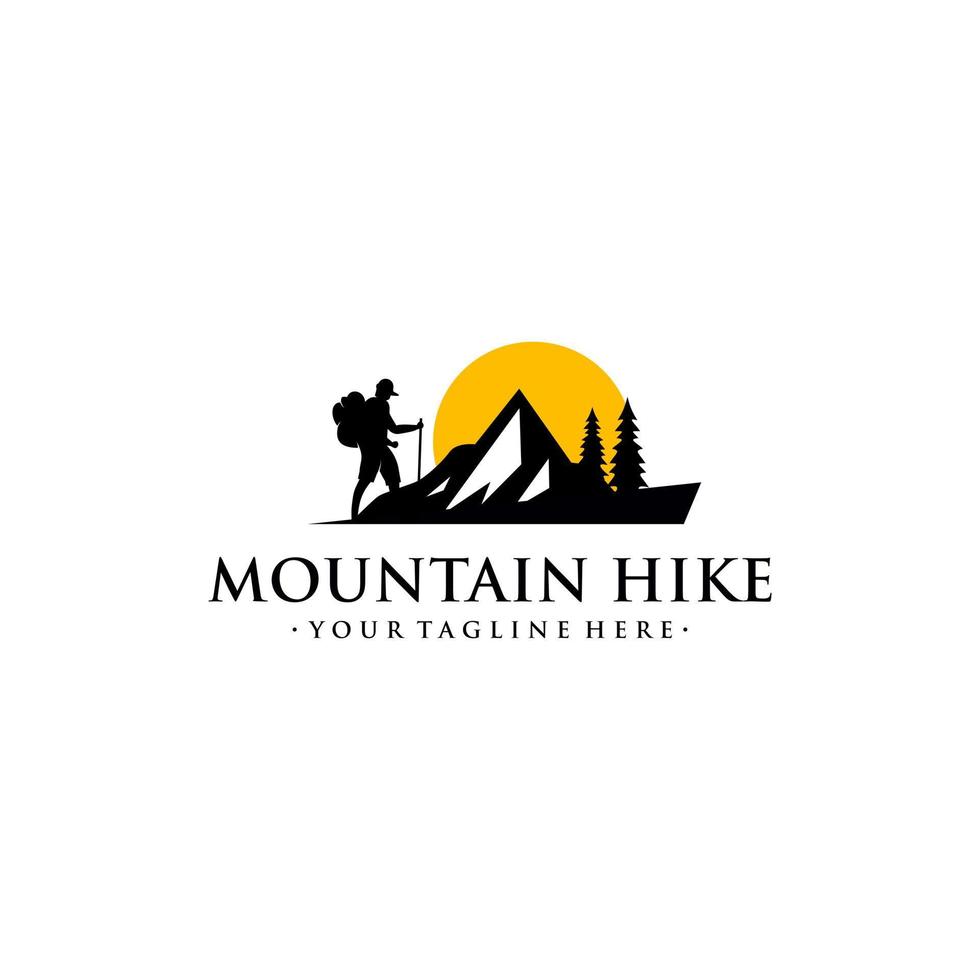 Mountain Hike Logo Vector Template