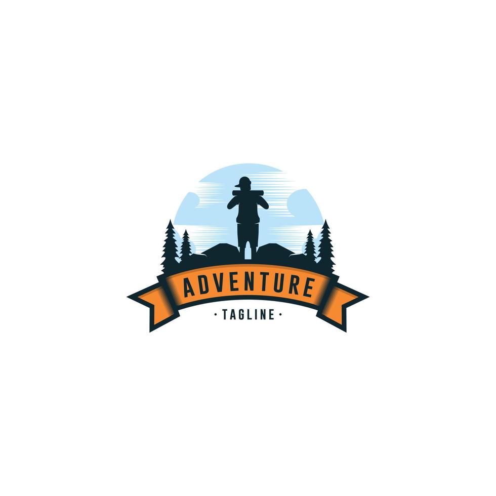 Mountain Hike Logo Vector Template