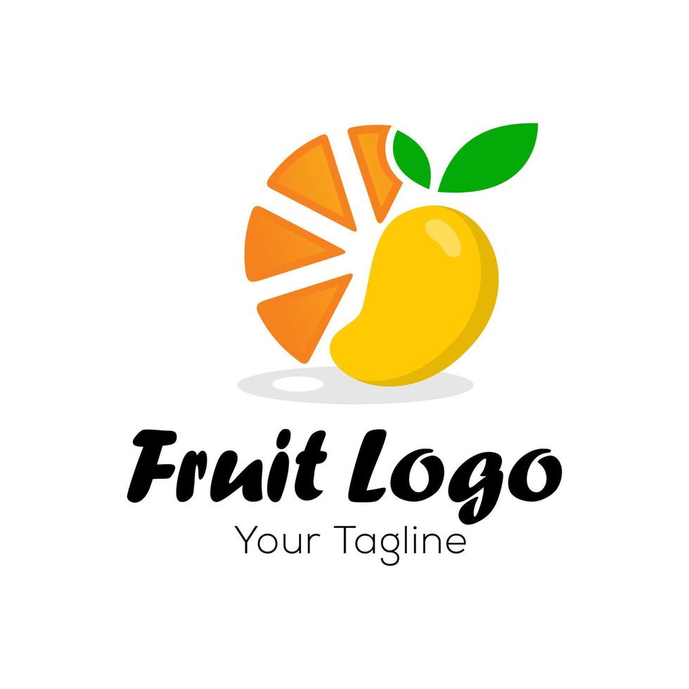 Fresco frutas logo diseño vector modelo