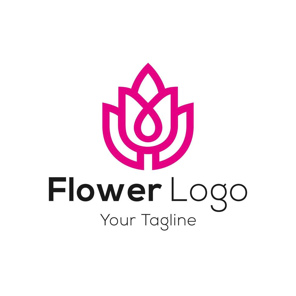 belleza flores logo vector modelo