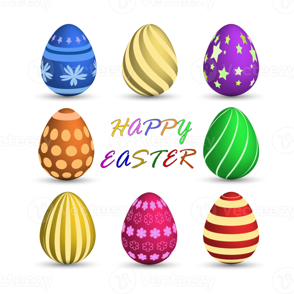 Premium Vector  Vector painted easter eggs png. multi-colored eggs png.  chicken eggs, food. easter, holiday.