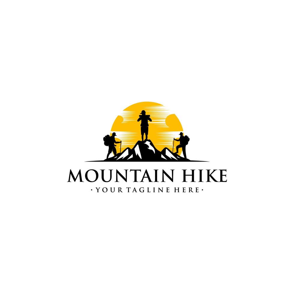 Mountain Hike Logo Vector Template