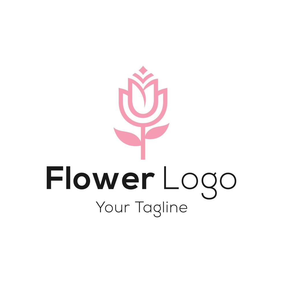 belleza flores logo vector modelo
