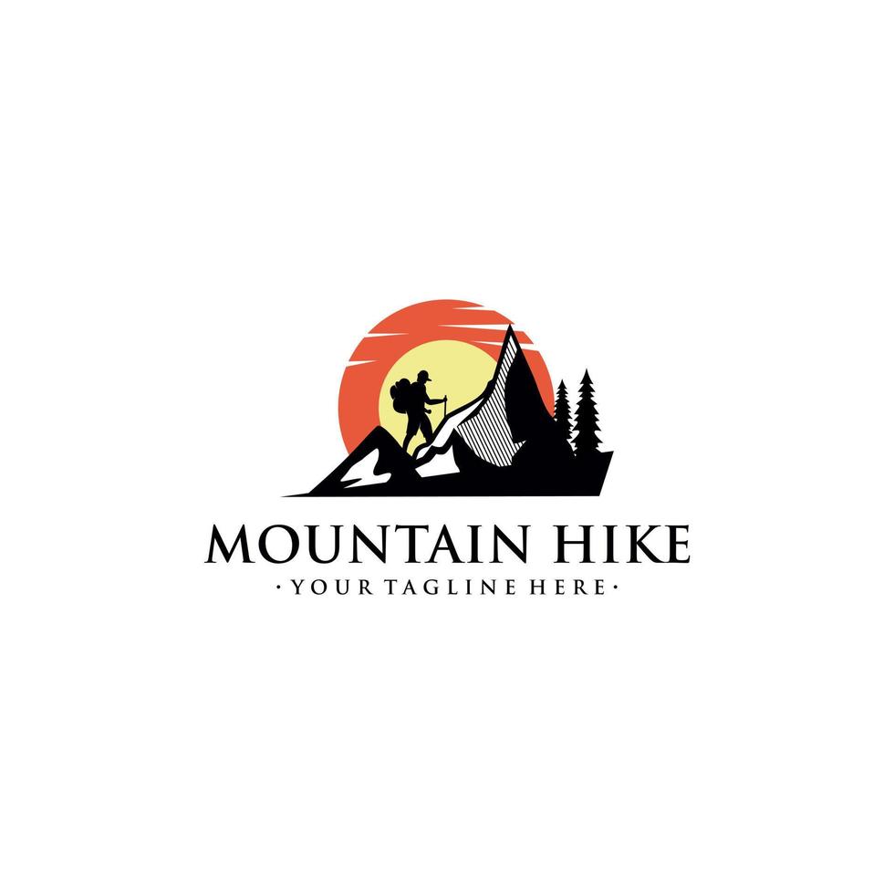 Mountain Hike Logo Vector Template