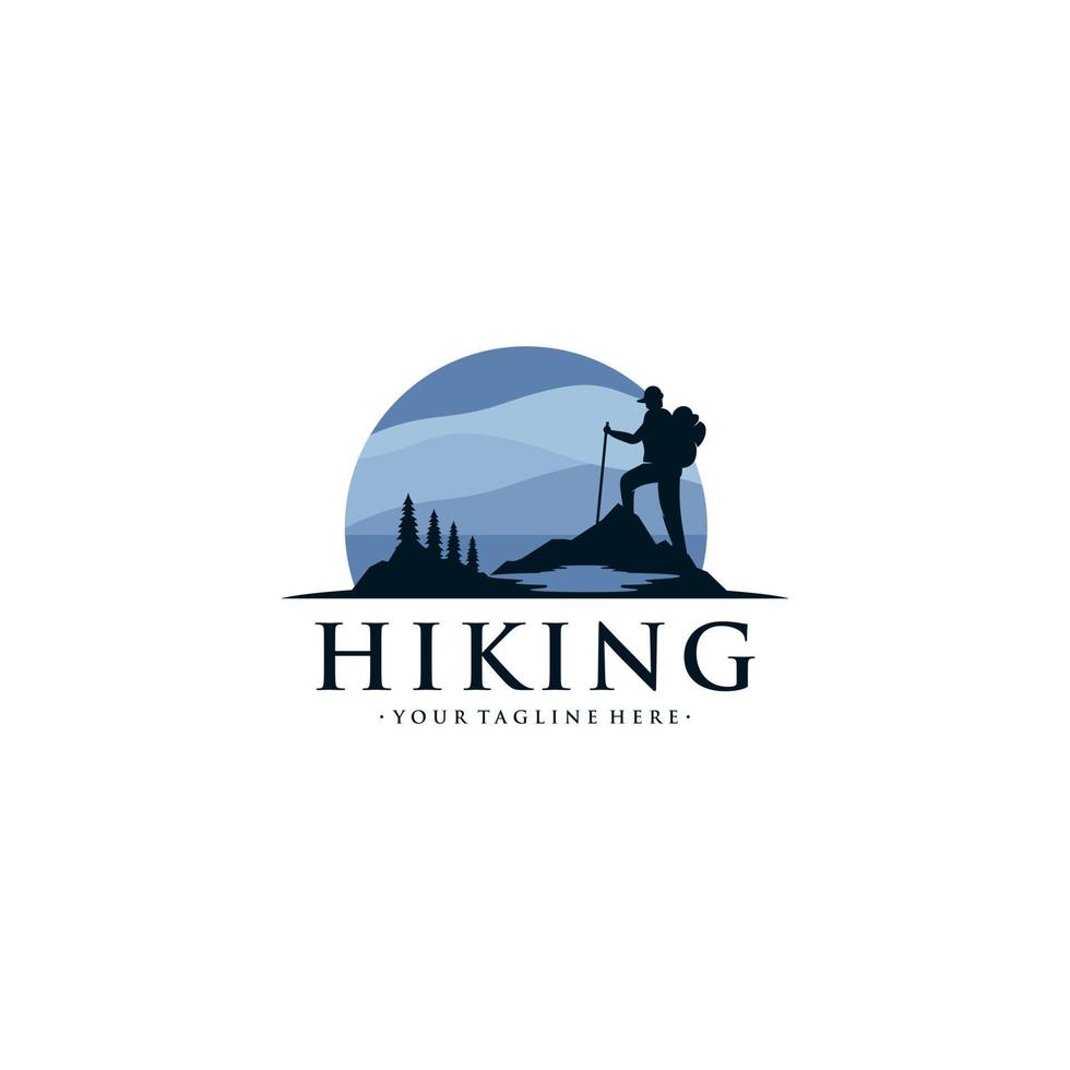 Mountain Hike Logo Vector Template