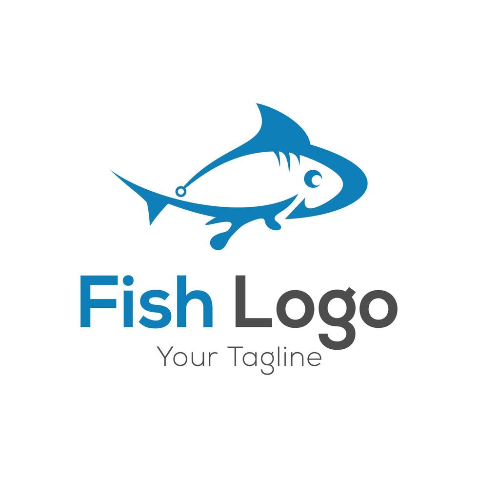 plantilla de vector de diseño de logotipo de pescado