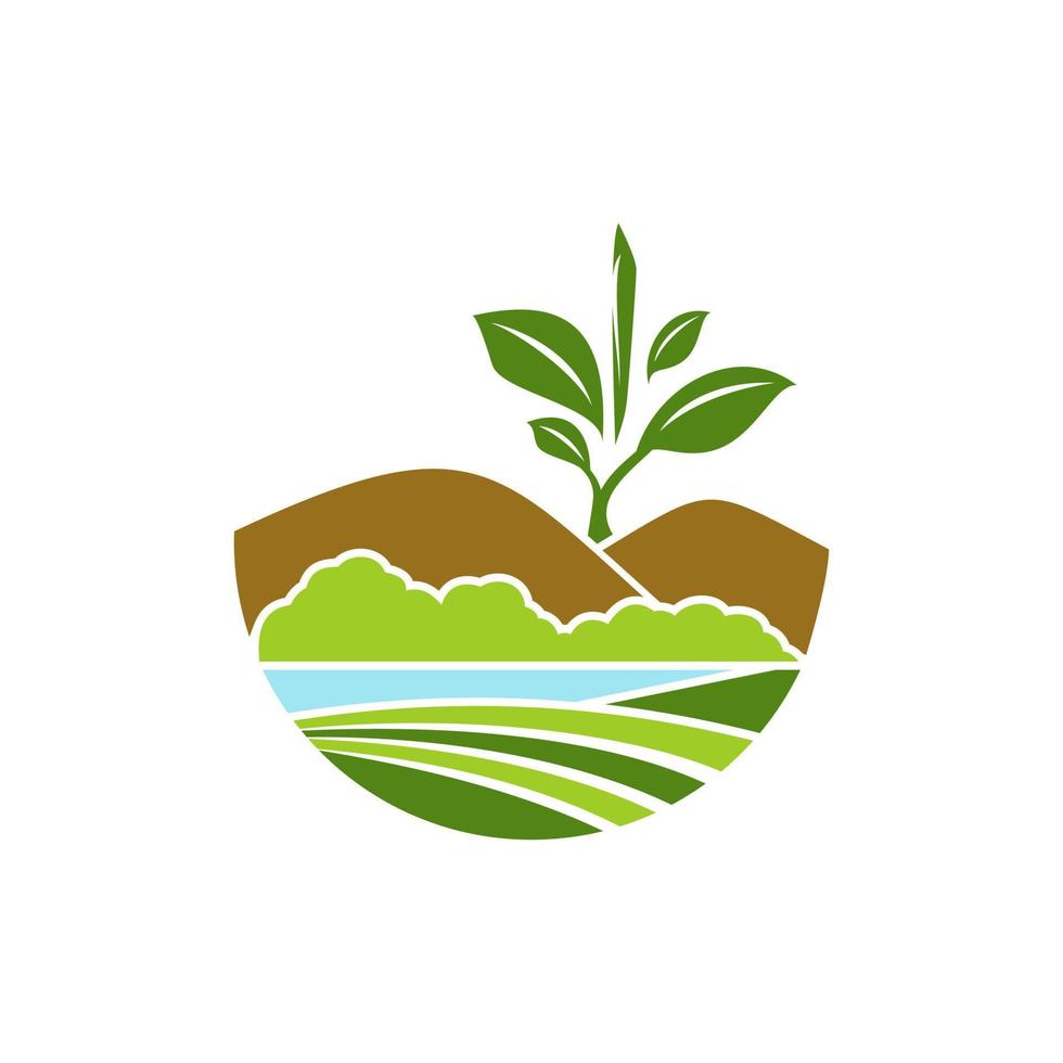 Farm logo agriculture logo vector template