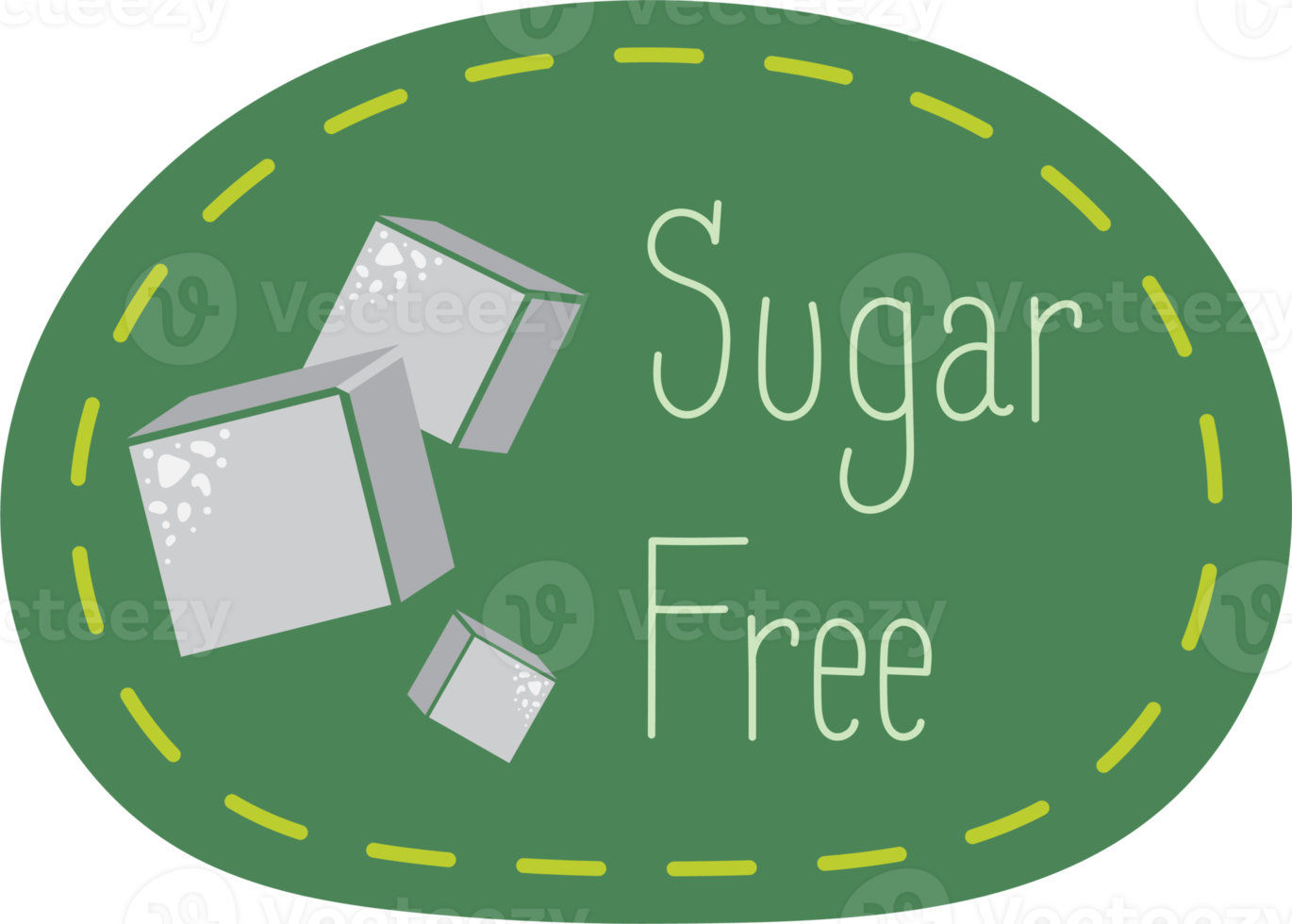 Sugar free label set. png