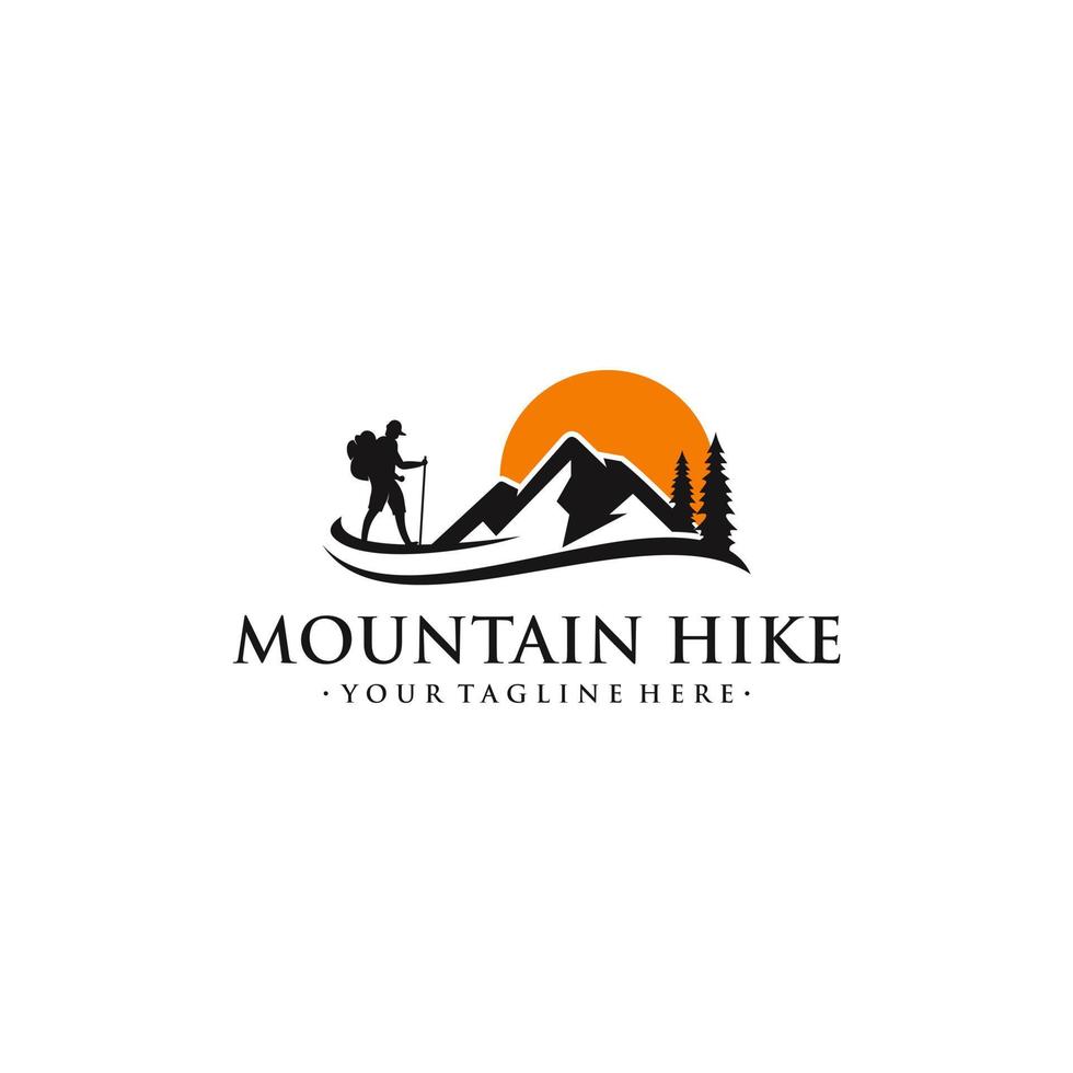 Mountain Hike Logo Vector Template