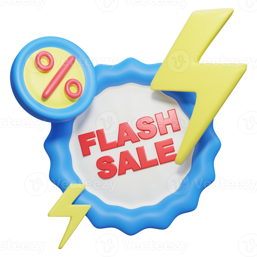 Flash Sale 3D Illustration png