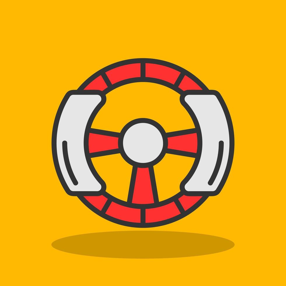Steering Wheel Vector Icon Design