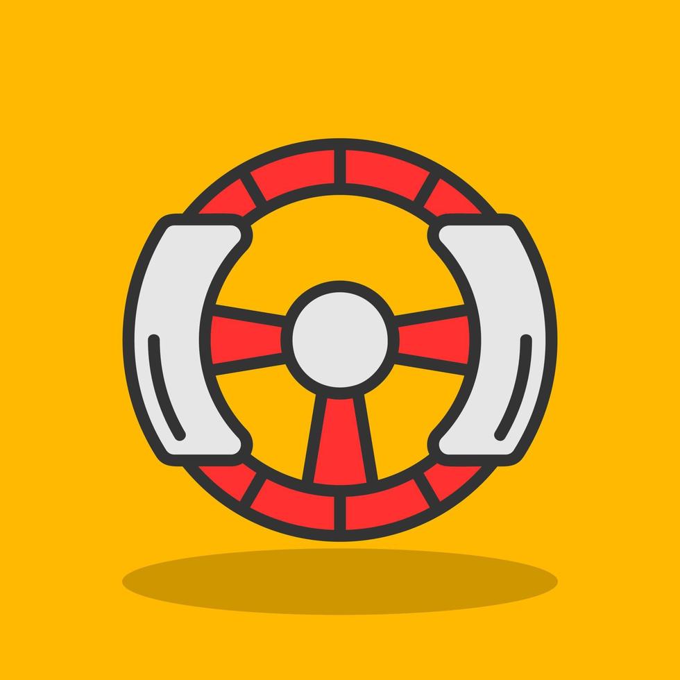 Steering Wheel Vector Icon Design