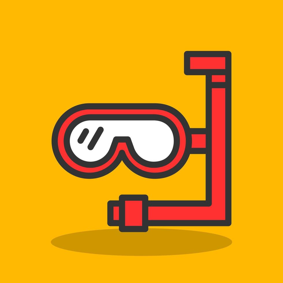Diving Mask Vector Icon Design