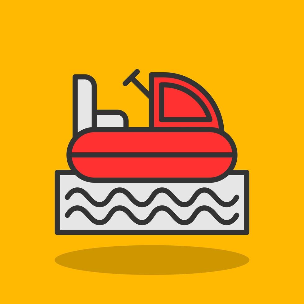 Bumper Boat Vector Icon Design