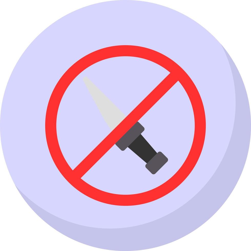 No Weapons Vector Icon Design