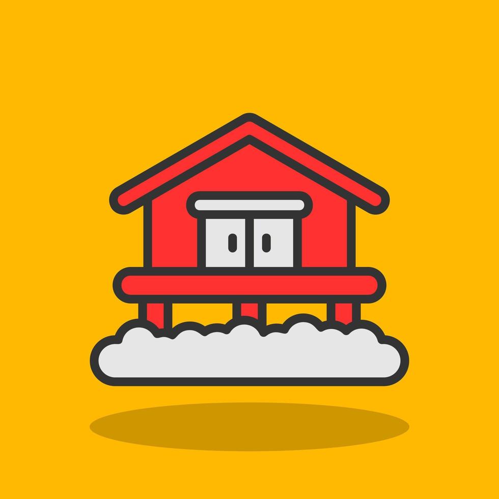 Ski Resort Vector Icon Design