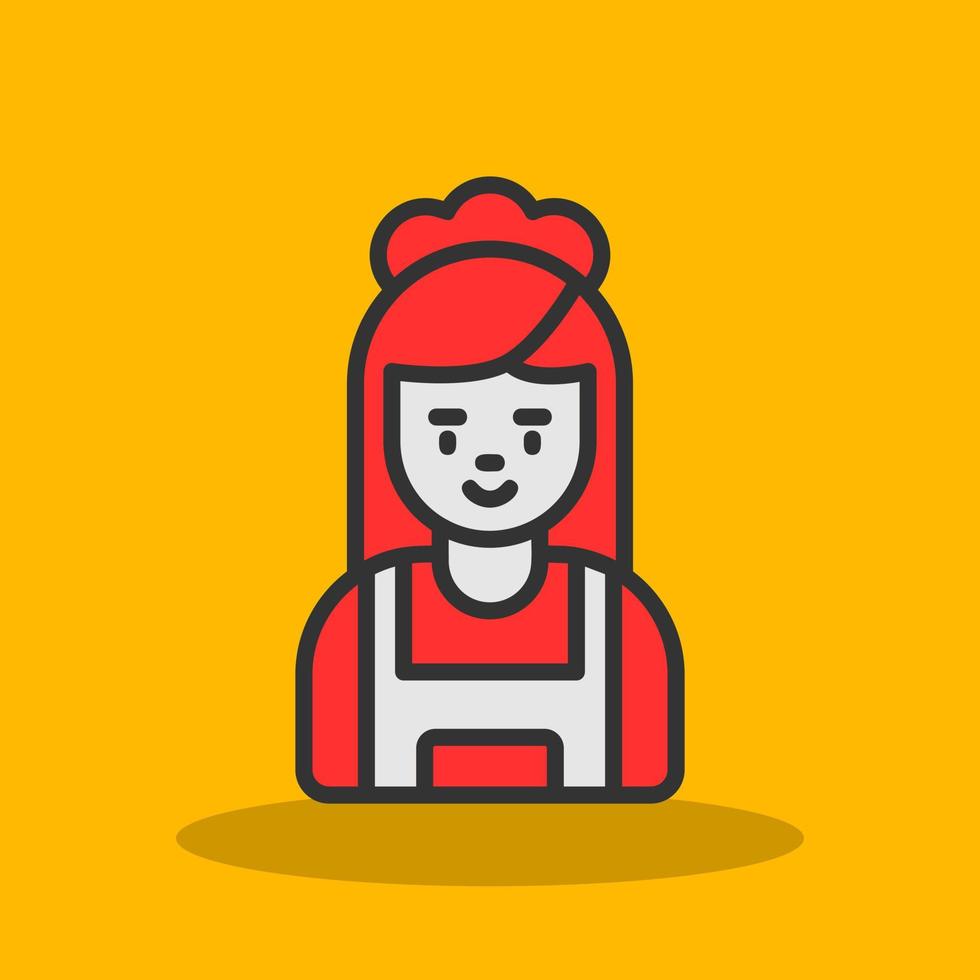 Maid Vector Icon Design