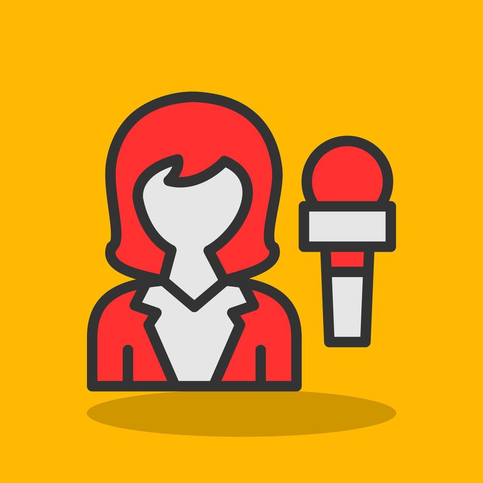 Reporter Vector Icon Design