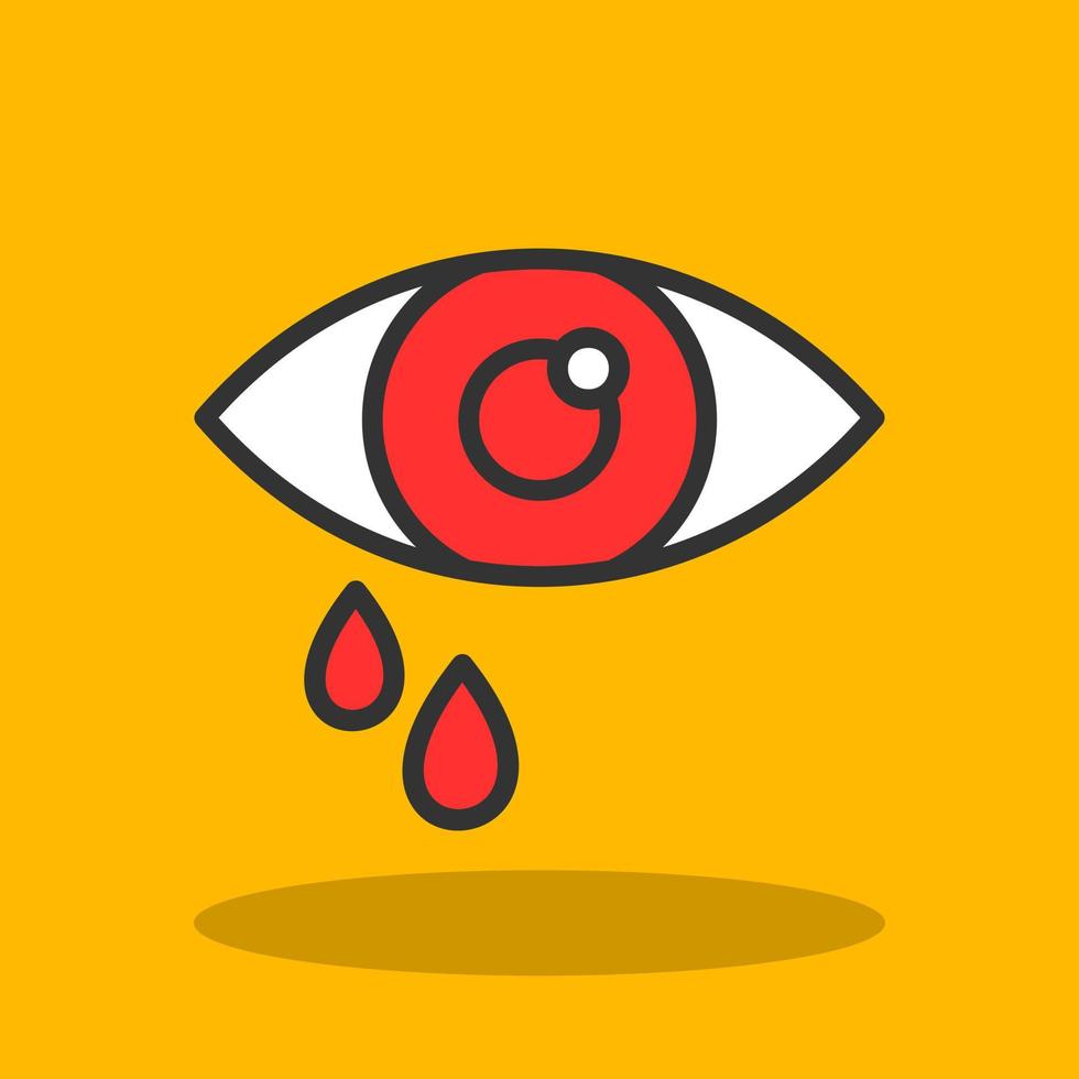 Watery Eyes Vector Icon Design