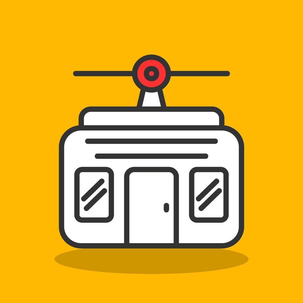Cable Car Vector Icon Design