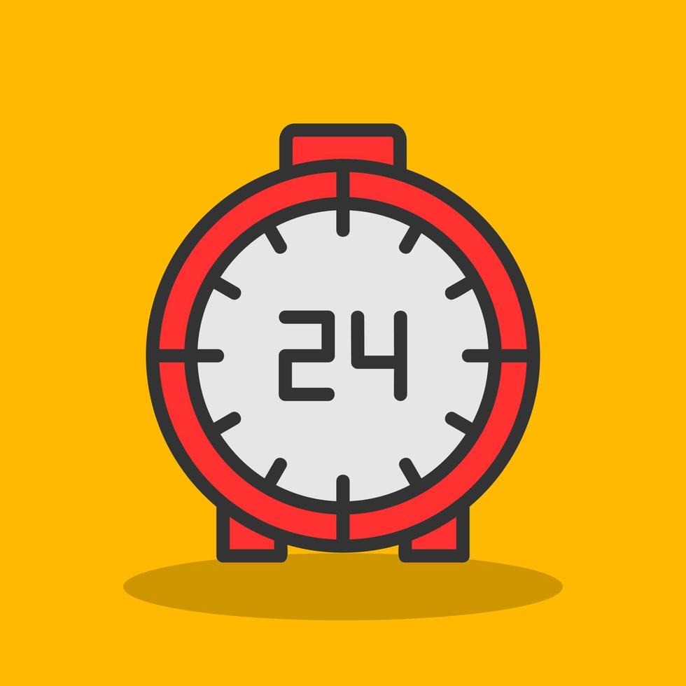 24 Hours Vector Icon Design